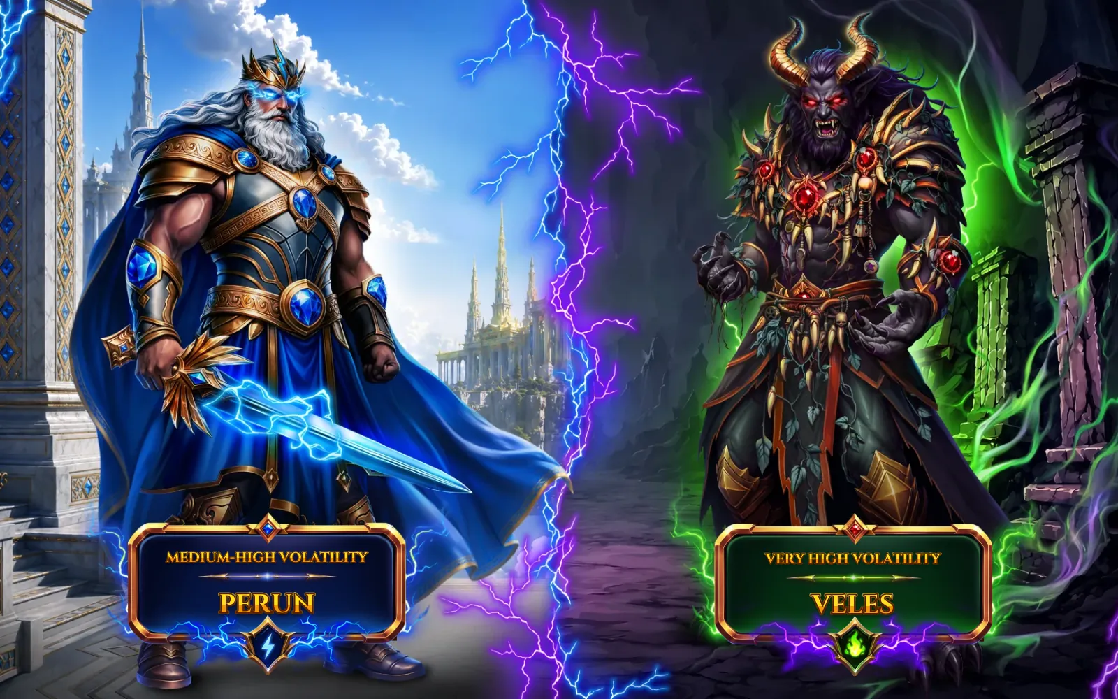 Mode choice: Perun with medium-high volatility or Veles with very high volatility.